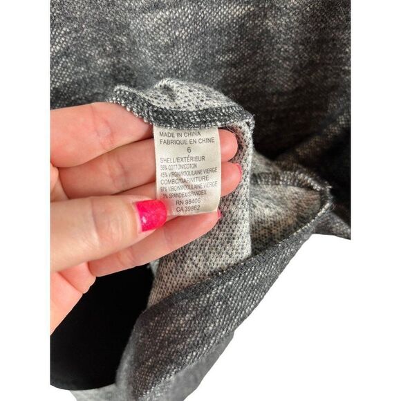 Theory Dorothy Wool Blend Turtleneck Sweater Tunic Marled Black Gray 6 - Picture 9 of 10